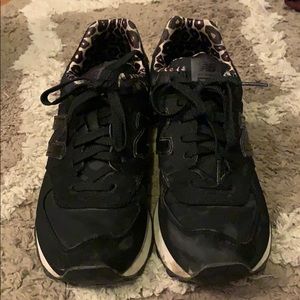 Black and leopard New Balance athletic shoes!
